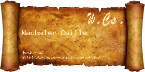 Wachsler Csilla névjegykártya