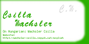 csilla wachsler business card